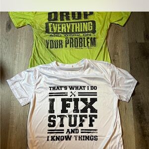 Men’s sarcastic graphic tee 2 count bundle size L